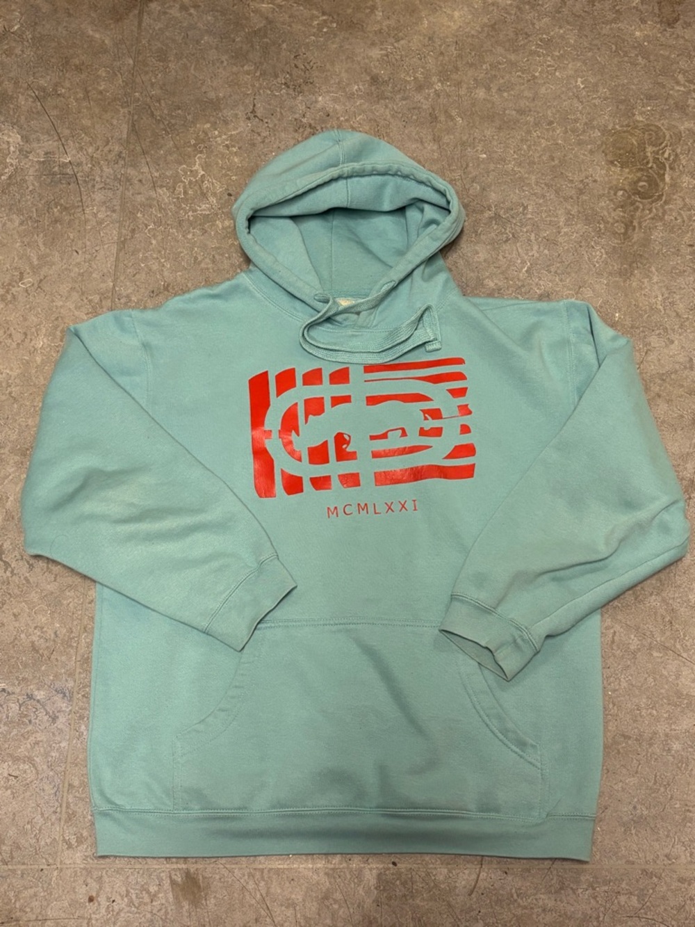 Men's Graphic Hoodie with Red Logo